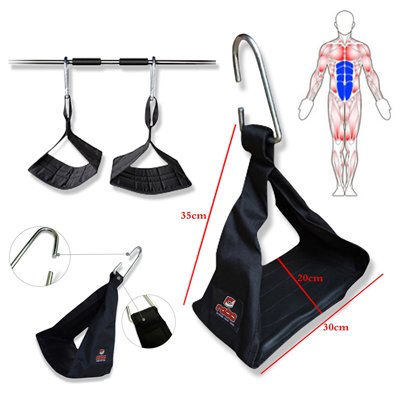 AB Sling Weight Lifting Door Hanging Chin Up Ab Sling Gym Exercise - Black
