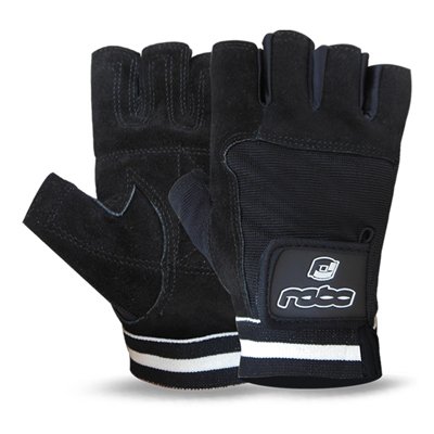 Weight Lifting Suede Leather Gym Fitness Body Building Training Gloves